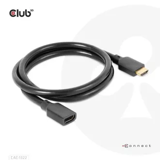 Club3D prodlužovací Ultra rychlý HDMI kabel, 4K120Hz, 8K60Hz, 48Gbps, M/F, 1m, 30 AWG