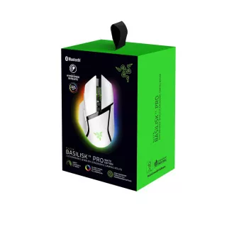 RAZER myš Basilisk V3 Pro, RGB, Bluetooth, optická, bílá
