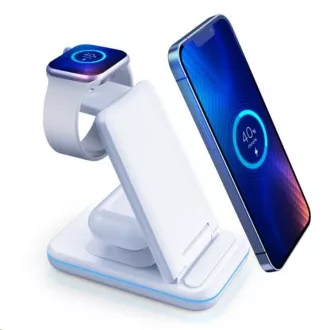 3mk nabíjecí stojánek - Hyper Wireless Charger 3w1 15W, bílá 3mk nabíjecí stojánek - Hyper Wireless Charger 3w1 15W, bílá