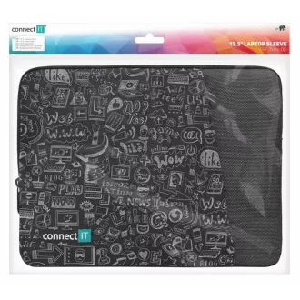 CONNECT IT Doodle pouzdro pro notebook 13.3", černá