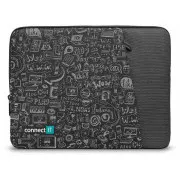 CONNECT IT Doodle pouzdro pro notebook 15.6", černá
