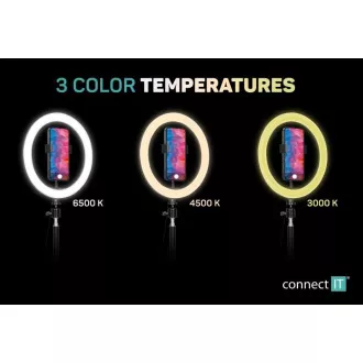 CONNECT IT Streaming Box Selfie10Ring kruhové 10" RGB LED světlo