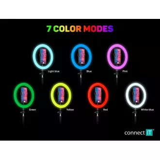 CONNECT IT Streaming Box Selfie10Ring kruhové 10" RGB LED světlo