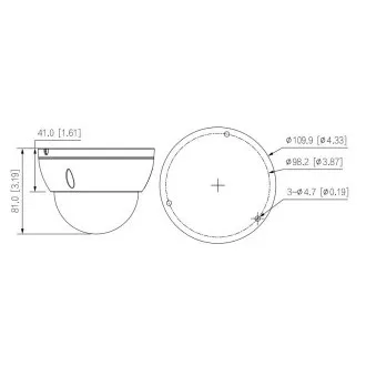 Dahua IPC-HDBW2441E-S-0280B, IP kamera, 4Mpx, 1/2.9" CMOS, objektiv 2, 8 mm, IR<30, IP67, IK10 - Použité