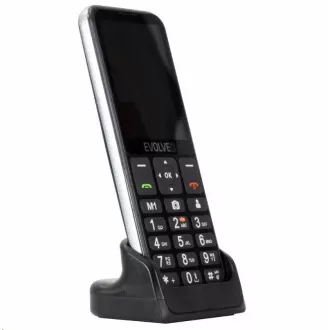 EVOLVEO EasyPhone LT, mobilní telefon pro seniory s nabíjecím stojánkem, černá