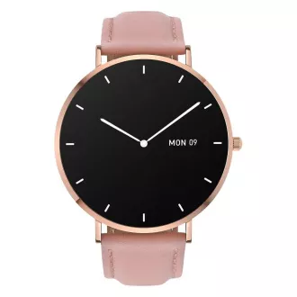 Garett Smartwatch Verona zlatá, růžový řemínek