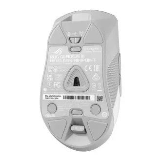 ASUS myš ROG GLADIUS III Wireless Aimpoint White (P711), RGB, Bluetooth, bílá