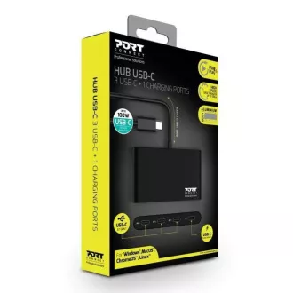 PORT hub USB-C s porty 3x USB-C 3.1 + 1x USB-C 100 W PD