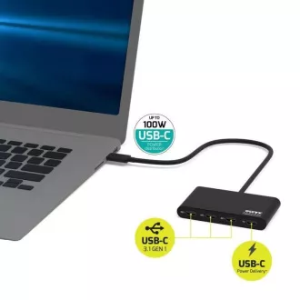 PORT hub USB-C s porty 3x USB-C 3.1 + 1x USB-C 100 W PD