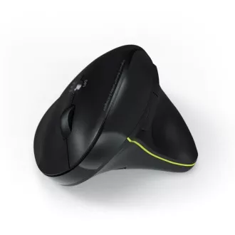 PORT vertikální bezdrátová ergonomická myš, BT, 2, 4 GHz, USB-A/C, pro praváky, černá