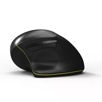 PORT vertikální bezdrátová ergonomická myš, BT, 2, 4 GHz, USB-A/C, pro praváky, černá