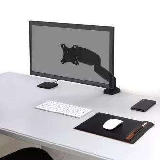 PORT držák na monitor na hranu stolu, VESA do 32", 1 rameno, šedá