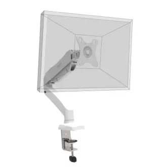 PORT držák na monitor na hranu stolu, VESA do 32", 1 rameno, bílá