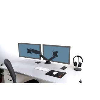 PORT držák na monitor na hranu stolu, VESA do 32", 2 ramena, šedá