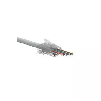 Solarix Univerzální EASY konektor RJ45 CAT5E UTP 8p8c na drát i licnu / 100 ks SXRJ45-5E-UTP-EASY
