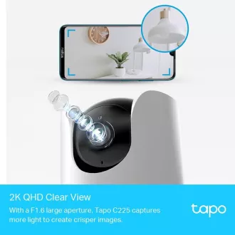 TP-Link Tapo C225 domácí/indoor kamera, (4MP, 2K 1440p, IR 9m, WiFi, micro SD card) TP-Link Tapo C225 domácí/indoor kamera, (4MP, 2K 1440p, IR 9m, WiFi, micro SD card)