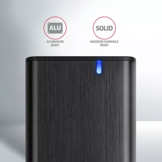 AXAGON EEM2-SB2, USB-C 3.2 Gen 2 - M.2 NVMe & SATA SSD kovový RAW box, bezšroubkový, černý