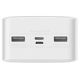 Baseus Bipow powerbanka s digitálním displejem 30000mAh 15W bílá