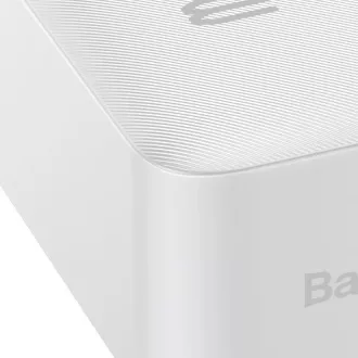 Baseus Bipow powerbanka s digitálním displejem 30000mAh 15W bílá
