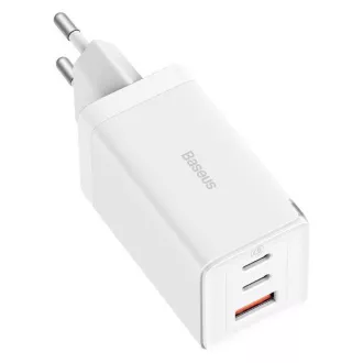 Baseus GaN5 Pro rychlonabíjecí adaptér 2x USB-C + USB-A 65W bílá
