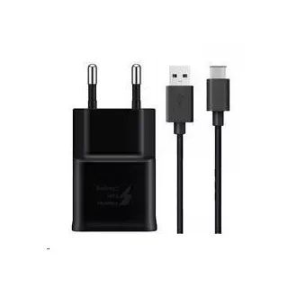 Samsung síťová nabíječka EP-TA200EBE + EP-DG970BBE, USB-C, 15 W, černá - bulk