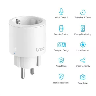 TP-Link Tapo P115(1-pack)(EU) chytrá WiFi mini zásuvka (3680W, 16A, 2, 4 GHz, BT)