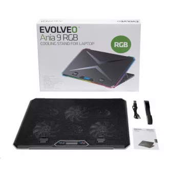 EVOLVEO Ania 9 RGB, nastavitelný podstavec pro notebook