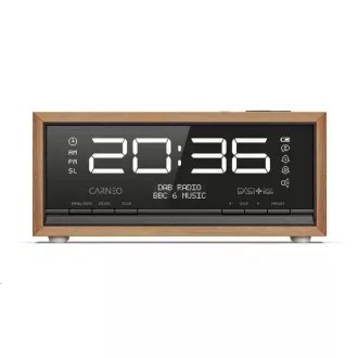CARNEO C100, rádio DAB+, FM, BT, budík, OLED, wood