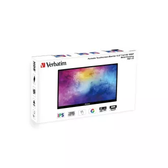 Verbatim PMT-15 Portable Touchscreen Monitor 15.6" Full HD 1080p Metal Housing Přenosný dotykový monitor Verbatim PMT-15 Portable Touchscreen Monitor 15.6" Full HD 1080p Metal Housing Přenosný dotykový monitor