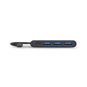 PORT USB-C HUB, 3x USB 3.0 + 1x USB-C, černá PORT USB-C HUB, 3x USB 3.0 + 1x USB-C, černá