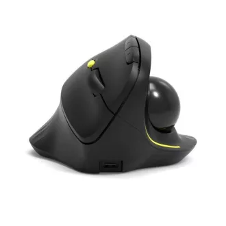 PORT bezdrátová ergonomická myš ERGONOMIC TRACKBALL, 2, 4 Ghz & Bluetooth, USB-A/C, černá