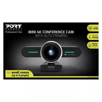 PORT mini konferenční kamera, 4K, autoframing, stereo, černá