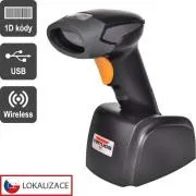 Virtuos CCD čtečka Virtuos HW-311A, bezdrátová, USB základna, černá - Použité