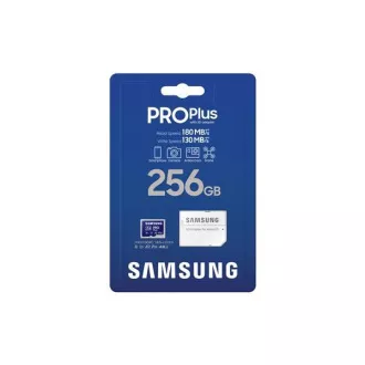 Samsung micro SDXC karta 256GB PRO Plus + SD adaptér Samsung micro SDXC karta 256GB PRO Plus + SD adaptér