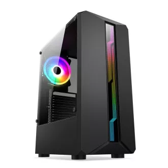 1stCOOL skříň SHARK 1, middle tower, AU, USB 3.0, bez zdroje, RGB fan, průhledná bočnice, černá 1stCOOL skříň SHARK 1, middle tower, AU, USB 3.0, bez zdroje, RGB fan, průhledná bočnice, černá