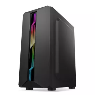 1stCOOL skříň SHARK 1, middle tower, AU, USB 3.0, bez zdroje, RGB fan, průhledná bočnice, černá 1stCOOL skříň SHARK 1, middle tower, AU, USB 3.0, bez zdroje, RGB fan, průhledná bočnice, černá