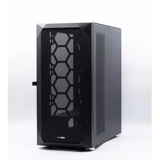 1stCOOL skříň Wind Storm Black MiddleTower, AU, USB3.0, bez zdroje, černá