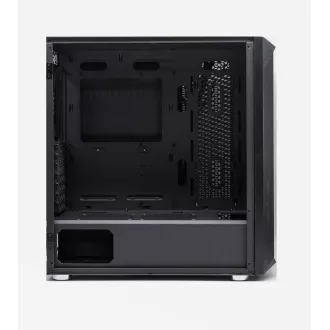 1stCOOL skříň Wind Storm Black MiddleTower ARGB, AU, USB3.0, bez zdroje, RGB fan, průhledná bočnice, černá