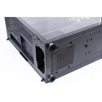 1stCOOL skříň Wind Storm Black MiddleTower ARGB, AU, USB3.0, bez zdroje, RGB fan, průhledná bočnice, černá
