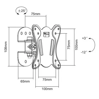 Otočný a sklopný držák monitoru Tv Fiber Mounts M6C70