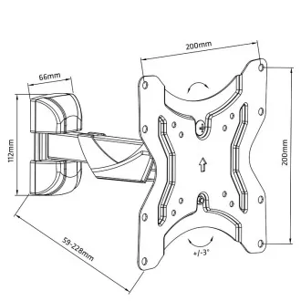 Polohovatelný kloubový držák Tv Fiber Mounts M7C41