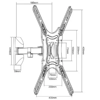Polohovatelný držák LCD LED Tv Fiber Mounts M7C58