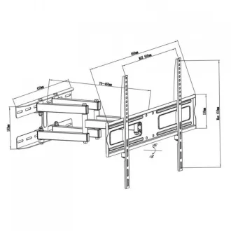 Otočný držák televize Fiber Mounts M7C62