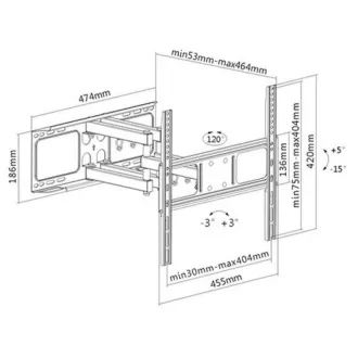 Nástěnný držák na televizi Fiber Mounts Solid-1 Nástěnný držák na televizi Fiber Mounts Solid-1