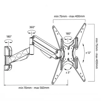 Plně polohovatelný držák Tv Fiber Mounts M7C84