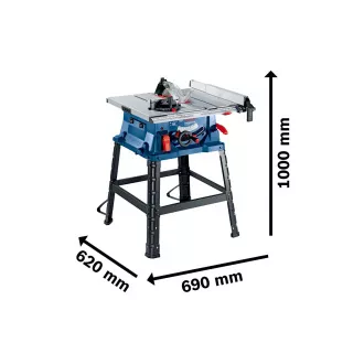 BOSCH GTS 254, stolní pila, 254 mm, úhel 45° L, stůl 555 x 555 mm