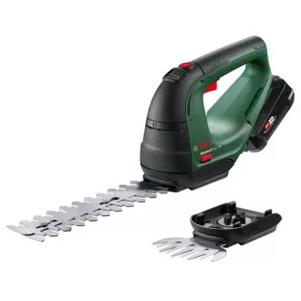 BOSCH AdvancedShear 18V-10, souprava akumulátorových nůžek na keře a na trávu, 18 V, délka 20 cm, akumulátor BOSCH AdvancedShear 18V-10, souprava akumulátorových nůžek na keře a na trávu, 18 V, délka 20 cm, akumulátor