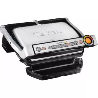 Tefal GC712D34 elektrický gril OptiGrill+ Inox, 2000 W, 6 programů, termostat, tác na šťávu, stříbrný / černý Tefal GC712D34 elektrický gril OptiGrill+ Inox, 2000 W, 6 programů, termostat, tác na šťávu, stříbrný / černý
