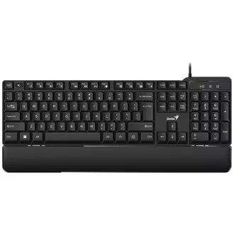GENIUS klávesnice KB-100XP, Drátová, Ergo předložka, USB, CZ+SK layout GENIUS klávesnice KB-100XP, Drátová, Ergo předložka, USB, CZ+SK layout