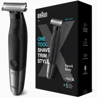 Braun Series X XT5100 zastřihávač vousů, akumulátorový, 5 nástavců, SkinGuard, vodotěsný, černý